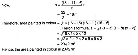 NCERT Solutions for Class 9 Maths Chapter 7 Heron's Formula 7.1 3a